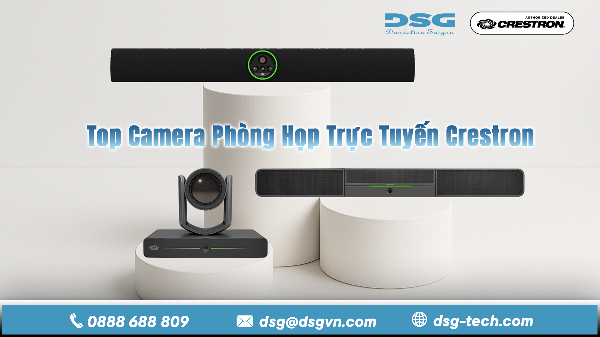 Top Camera Phòng Họp Trực Tuyến Crestron